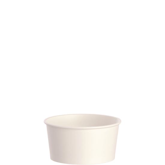 Double Poly Paper Food Container, 6 oz, 3.83" Diameter x 1.99" h, White, 1,000/Carton1