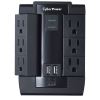 CyberPower CSP600WSU surge protector Black 6 AC outlet(s) 125 V1