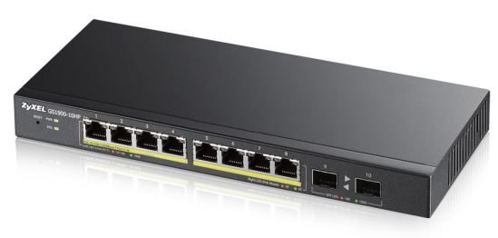 Zyxel GS1900-10HP network switch Managed L2 Gigabit Ethernet (10/100/1000) Power over Ethernet (PoE) Black1