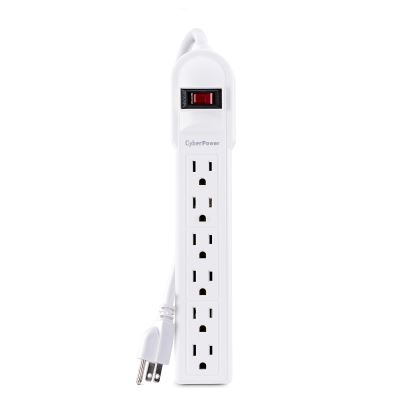 CyberPower CSB606W surge protector White 6 AC outlet(s) 125 V 78.7" (2 m)1