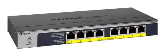 NETGEAR GS108PP Unmanaged Gigabit Ethernet (10/100/1000) Power over Ethernet (PoE) Black1