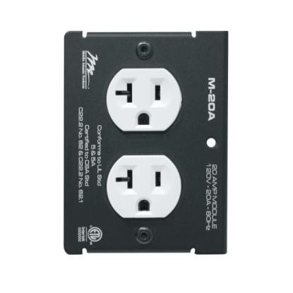 Middle Atlantic Products M-20A socket-outlet NEMA 5-20R Black, White1