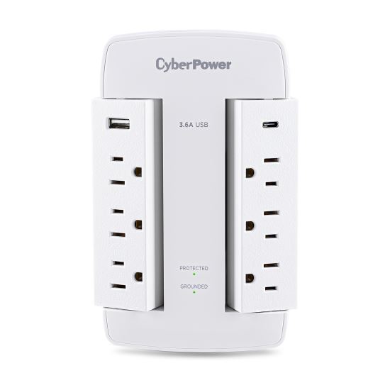 CyberPower CSP600WSURC5 surge protector White 6 AC outlet(s) 125 V1