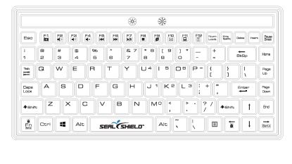 Seal Shield SW89G keyboard Universal USB QWERTY US English White1