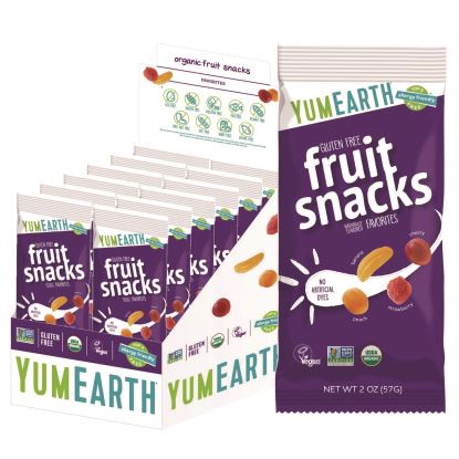 Organic Fruit Snacks, Assorted Flavors, 2 oz Bag, 12/Carton1