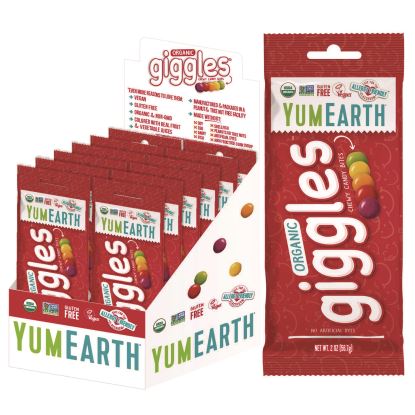 Organic Giggles, Assorted Flavors, 2 oz Bag, 12/Carton1