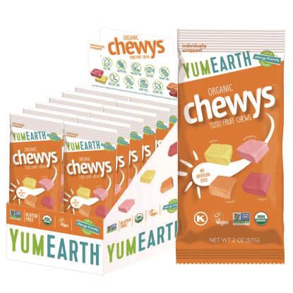 Organic Chewys, Assorted Flavors, 2 oz Bag, 12/Carton1