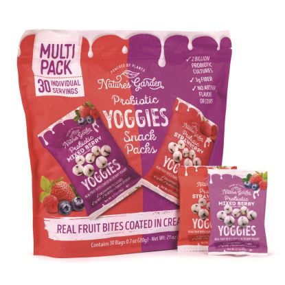 Probiotic Yoggies Variety Snack Pack, Assorted Flavors, 0.7 oz Bag, 30/Carton1