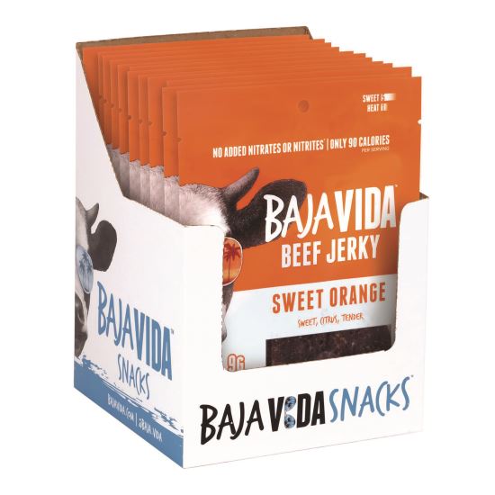Beef Jerky Sweet Orange Snack Pack, Sweet Orange, 1 oz Packet, 12/Carton1