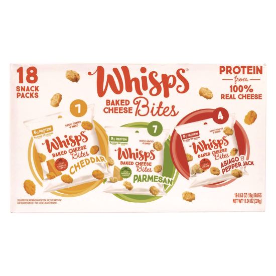 Baked Cheese Bites Variety Snack Packs, Assorted Flavors, 0.63 oz Packet, 18/Carton1