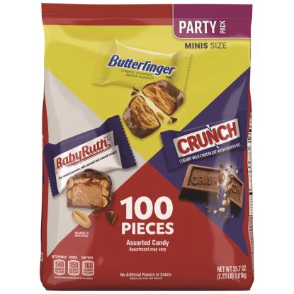 Assorted Party Candy Pack Mini, Chocolate, 35.7 oz Bag, 100 Pieces1