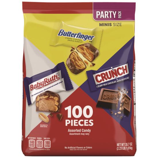 Assorted Party Candy Pack Mini, Chocolate, 35.7 oz Bag, 100 Pieces1