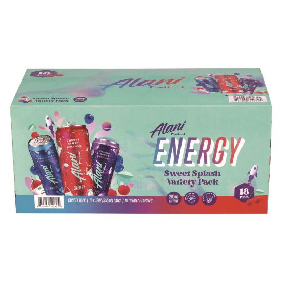 Energy Sweet Splash Variety Pack, Assorted Flavors, 12 oz Can, 18/Carton1