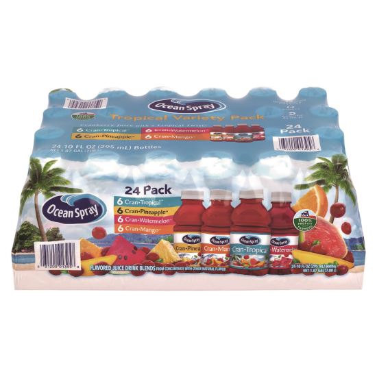Tropical Variety Pack, Assorted Flavors, 10 oz Bottle, 24/Carton1