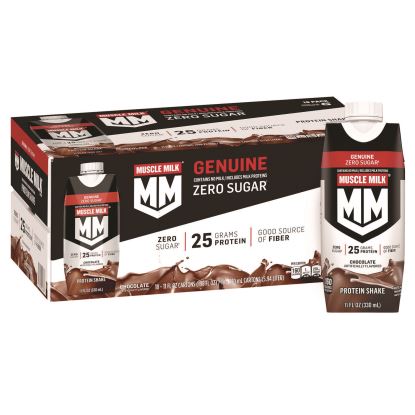 Genuine Chocolate Protein Shake, 11 oz Carton, 18/Carton1