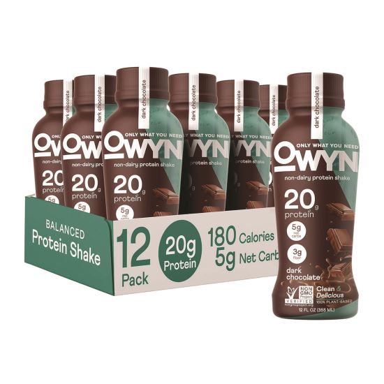 20 g Protein Drink, Chocolate, 12 oz Bottle, 12/Carton1