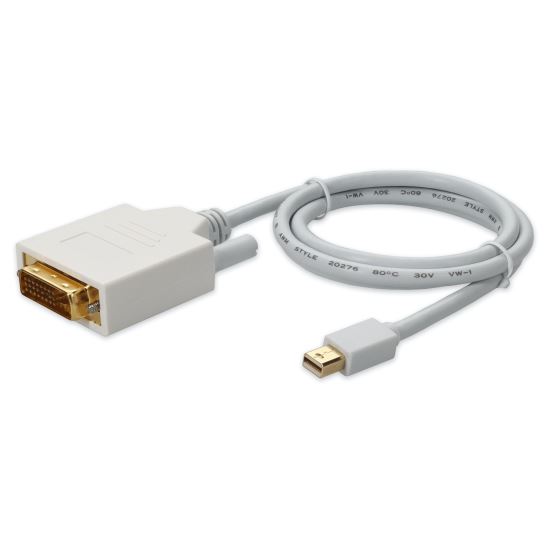 AddOn Networks MINIDP2DVIDSL3FW video cable adapter 35.8" (0.91 m) Mini DisplayPort DVI-D White1