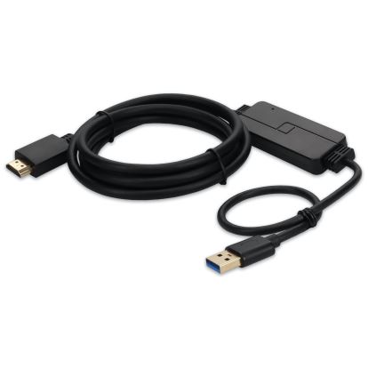 AddOn Networks USB32HDMI2M video cable adapter 78.7" (2 m) USB Type-A HDMI Black1