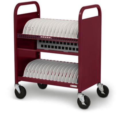 Bretford CUBE Transport Cart Portable device management cart Maroon1