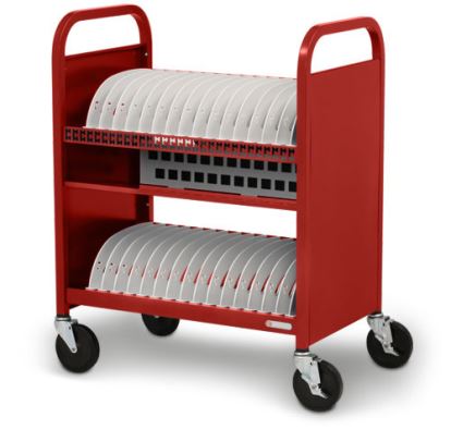 Bretford CUBE Transport Cart Portable device management cart Red1