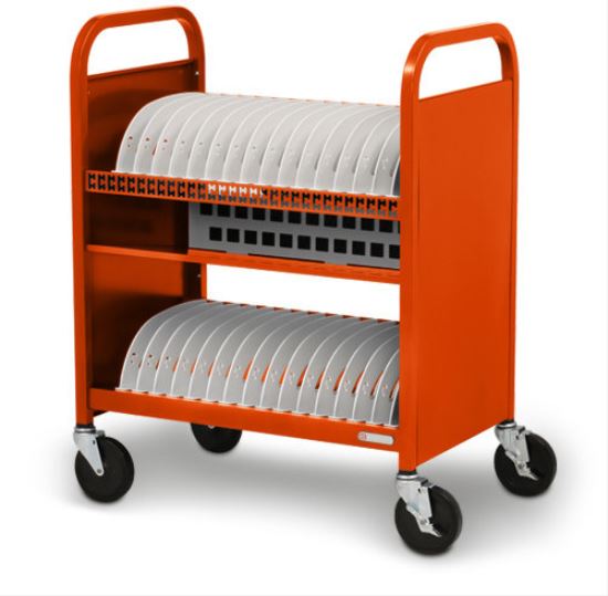 Bretford CUBE Transport Cart Portable device management cart Orange1