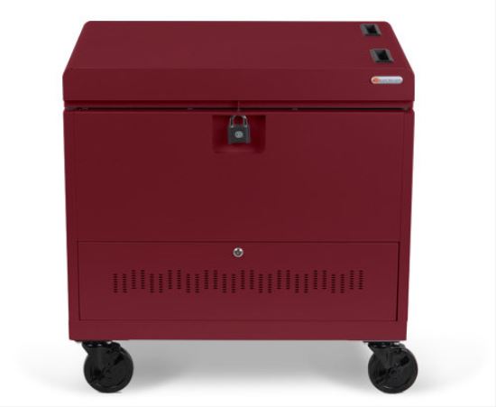 Bretford CUBE Toploader Portable device management cart Maroon1