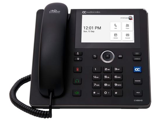 AudioCodes C455HD IP phone Black 8 lines TFT Wi-Fi1