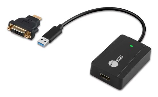 Siig JU-H30H11-S1 video cable adapter 10.2" (0.26 m) USB Type-A HDMI + DVI Black1