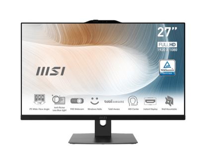 MSI Modern 12M-254US Intel® Core™ i7 i7-1260P 27" 1920 x 1080 pixels All-in-One PC 16 GB DDR4-SDRAM 512 GB SSD Wi-Fi 6 (802.11ax) Black1