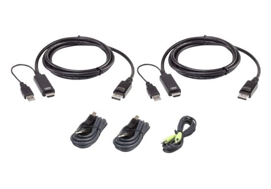 ATEN 2L-7D02UHDPX5 KVM cable Black 70.9" (1.8 m)1