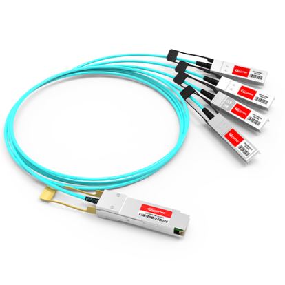 Accortec MFA7A50-C025-ACC InfiniBand/fibre optic cable 984.3" (25 m) QSFP28 4x SFP28 AOC Aqua color1