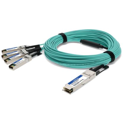 AddOn Networks CAB-Q-S-AOC-30M-AO InfiniBand/fibre optic cable 1181.1" (30 m) QSFP+ 4x SFP+ Aqua color1