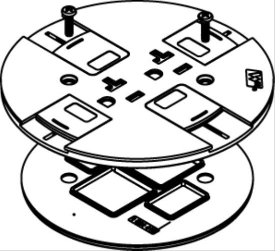 WIREMOLD RC7SHTCBK mounting kit Black1