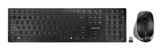 CHERRY JD-9500US-2 keyboard Mouse included Universal RF Wireless + Bluetooth QWERTY US English Black, Gray1