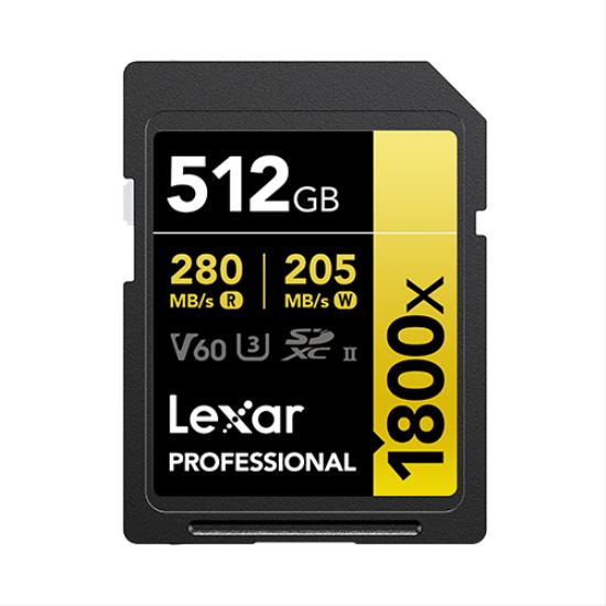 Lexar Professional 1800x 512 GB SDXC UHS-II Class 101