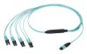 Panduit FZ8RP5NLSQNM010 InfiniBand/fibre optic cable 393.7" (10 m) MPO LC OFNP Aqua color1