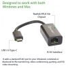 SYBA SY-ADA24083 cable gender changer USB-C 3.0 RJ45 Black2