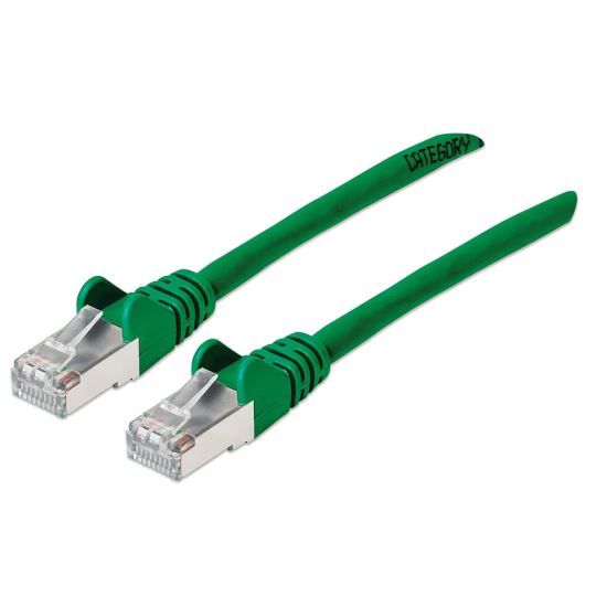 Intellinet IEC-C6AS-GR-1 networking cable Green 9.84" (0.25 m) Cat6a U/UTP (UTP)1