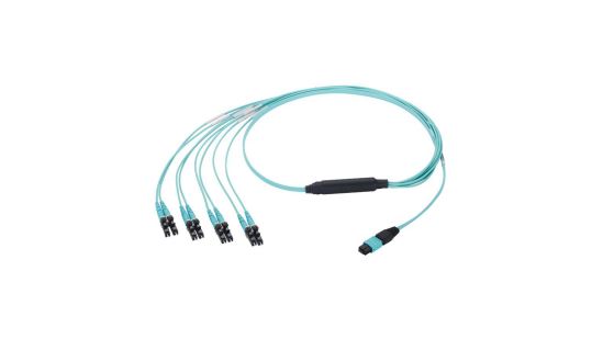 Panduit FZ8RP5NLSQNM002 InfiniBand/fibre optic cable 78.7" (2 m) MPO 4x LC OFNP Aqua color1