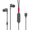 Lenovo GXD1C99237 headphones/headset Wired In-ear Calls/Music/Sport/Everyday USB Type-C Black3