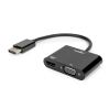 Rocstor Y10A295-B1 video cable adapter DisplayPort HDMI + VGA (D-Sub) Black3