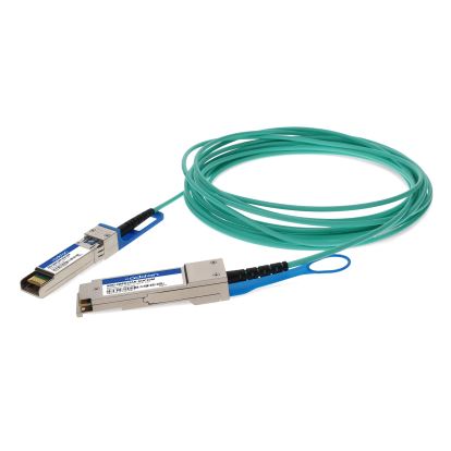 AddOn Networks ADD-QMX1SAR-AOC10M InfiniBand/fibre optic cable 393.7" (10 m) QSFP+ SFP+ Aqua color1