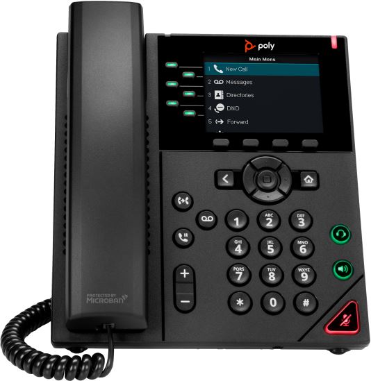 POLY VVX 350 6-Line IP Phone and PoE-enabled1