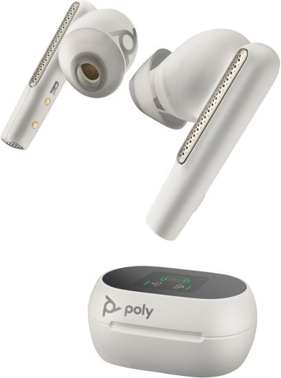 POLY Voyager Free 60/60+ Microsoft Teams Certified White Earbuds (2 Pieces)1