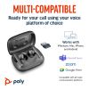 POLY Voyager Free 60 UC Carbon Black Earbuds +BT700 USB-A Adapter +Basic Charge Case10