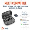 POLY Voyager Free 60 UC M Carbon Black Earbuds +BT700 USB-C Adapter +Basic Charge Case7