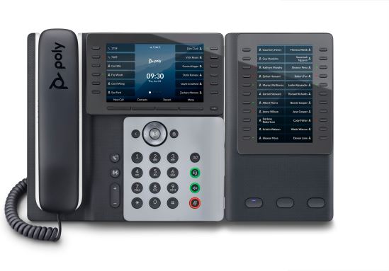 POLY Edge E550 IP Phone and PoE-enabled1