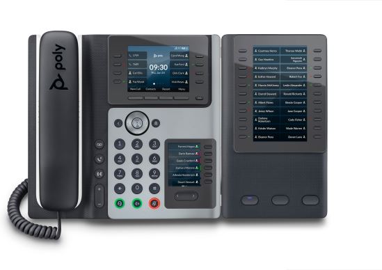 POLY Edge E400 IP Phone and PoE-enabled1