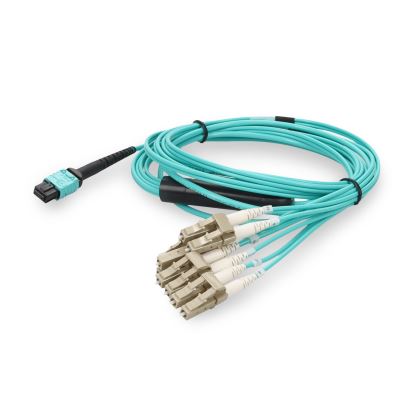 AddOn Networks MPO-4LC7M5OM4-3MBO InfiniBand/fibre optic cable 118.1" (3 m) 8x LC LOMM Aqua color1