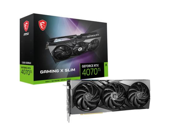 MSI GAMING GEFORCE RTX 4070 TI X SLIM 12G graphics card NVIDIA 12 GB GDDR6X1